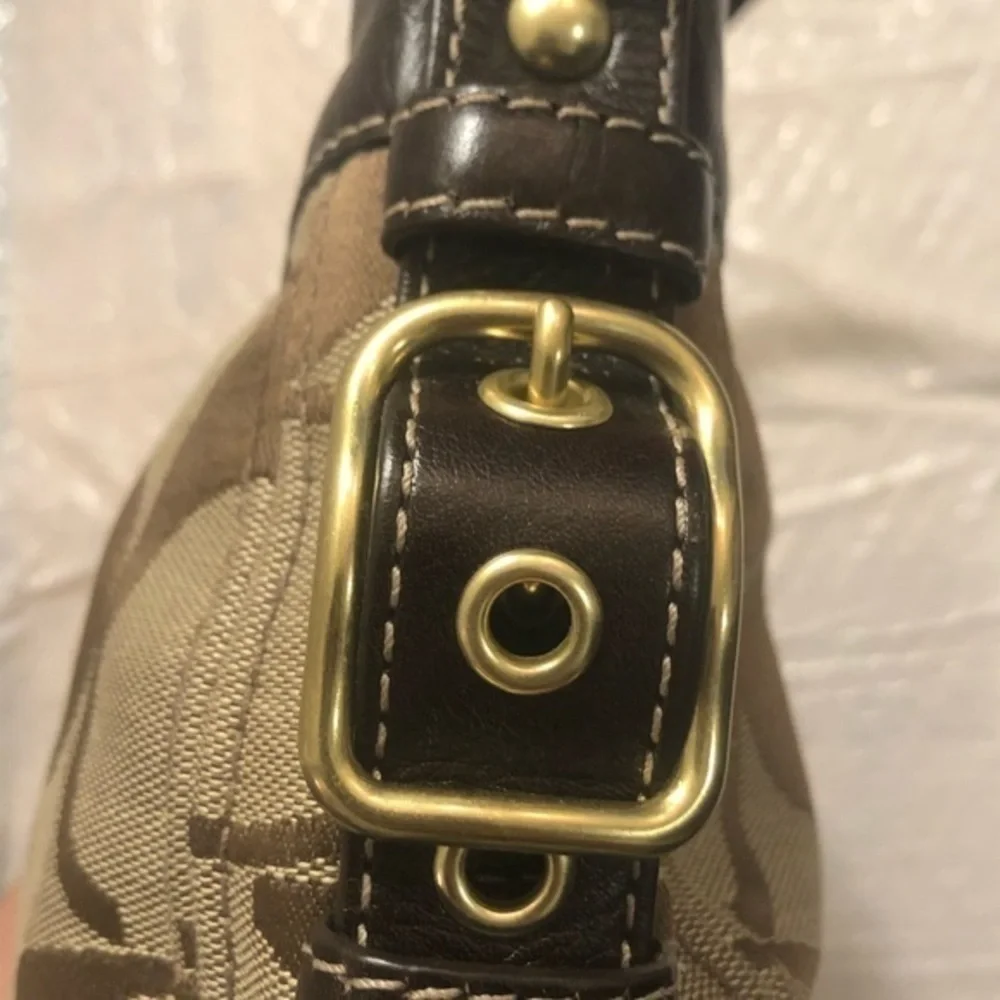 Coach vintage y2k 48156 signature brown mini Zoe hobo bag